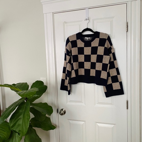 Madewell Cardiff Checkerboard Crewneck Sweater - Picture 4 of 6